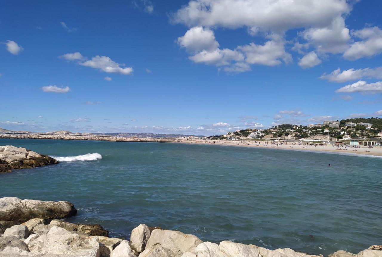 Sun Escape, Appart Renove Climatise 3 Pieces 4-6 Pers, 350M De La Plage Marseille Exterior photo