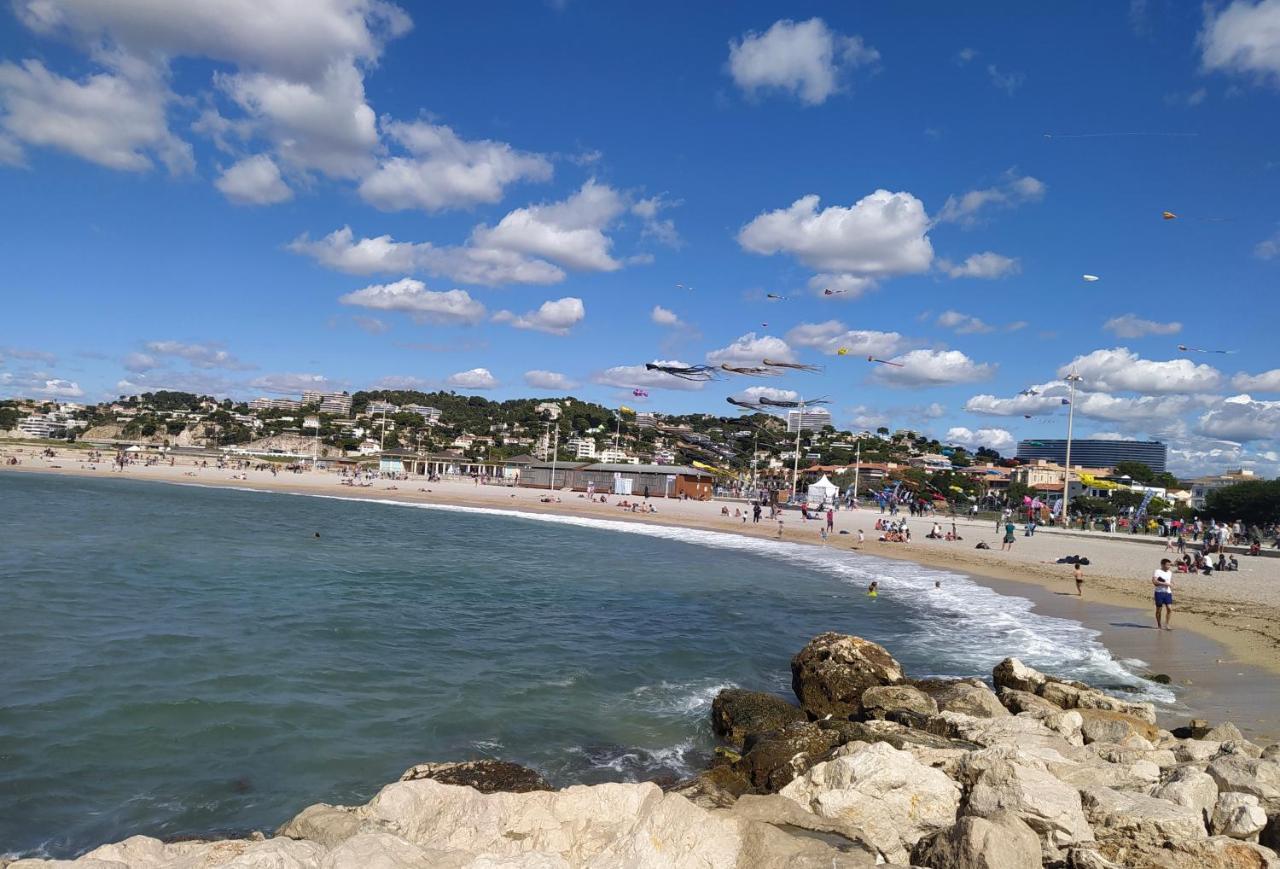Sun Escape, Appart Renove Climatise 3 Pieces 4-6 Pers, 350M De La Plage Marseille Exterior photo